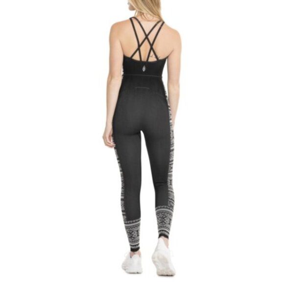 NWT $98 FP Movement Snowfall Snowflake Nordic Active Stretch Jumpsuit Yoga XS/S - Picture 9 of 11